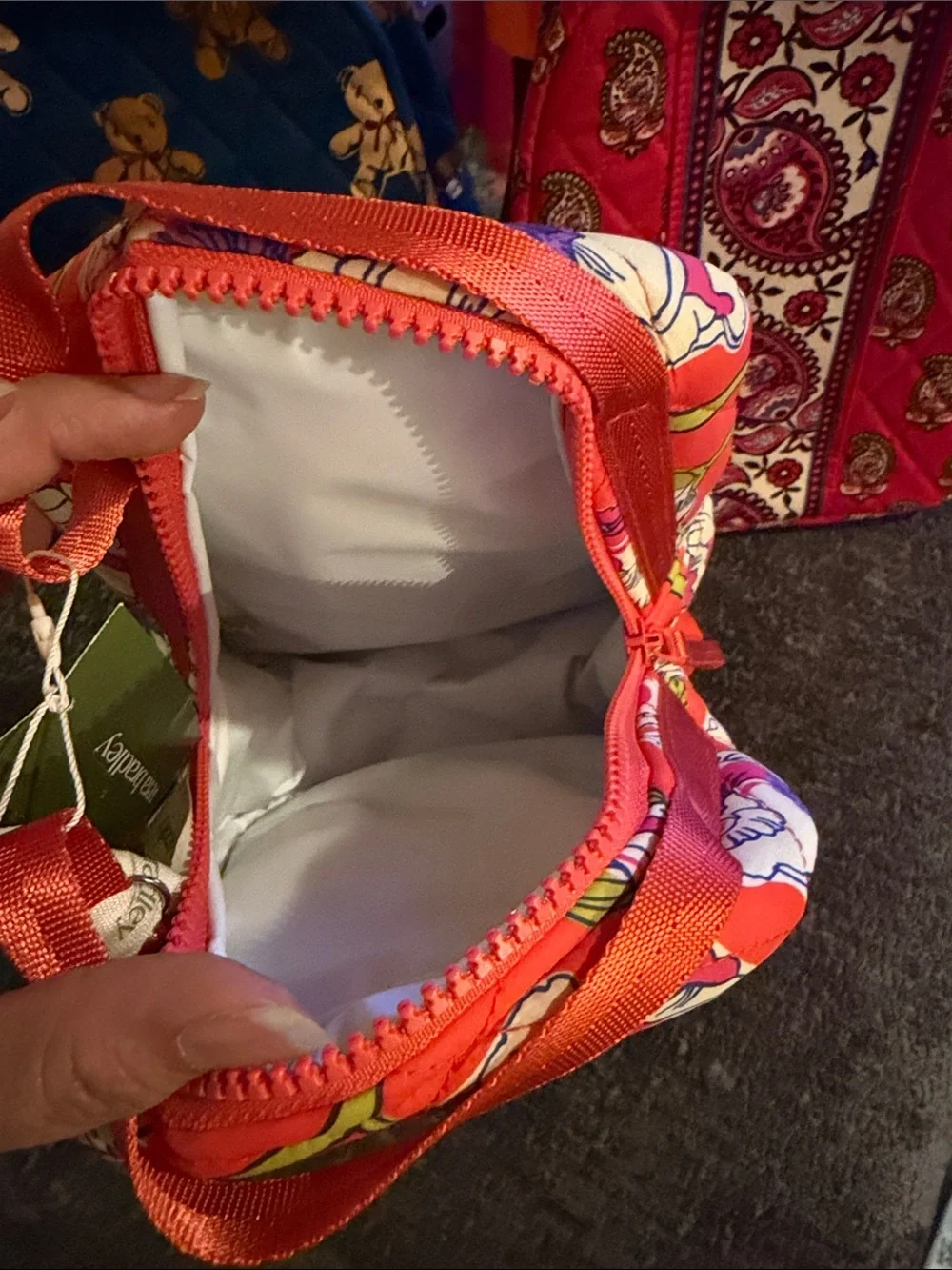 Red Floral Quilted Women’s Backpack - Brand Unspecified